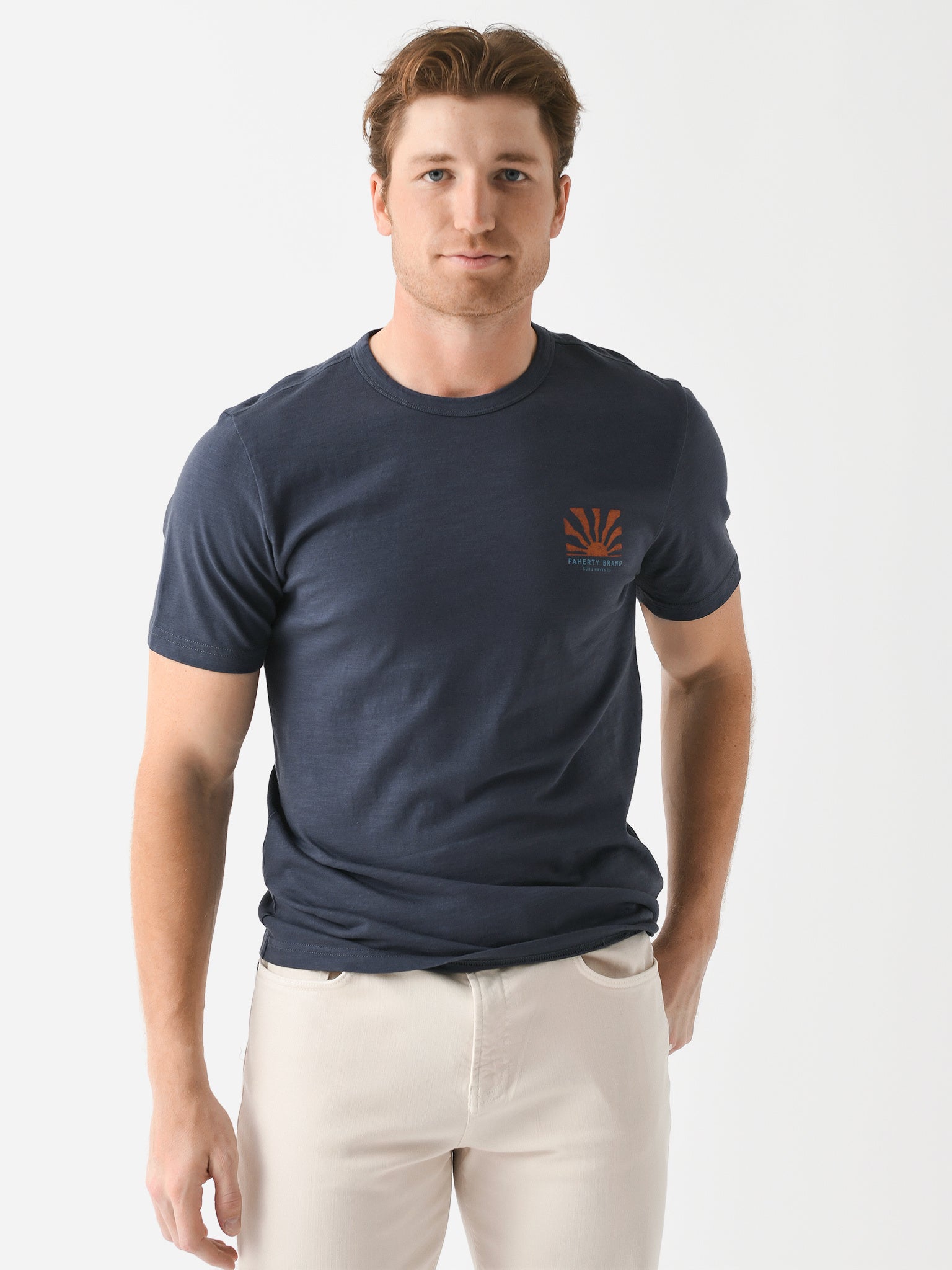 Faherty Brand Men's Sunwashed Graphic Tee - Saint Bernard