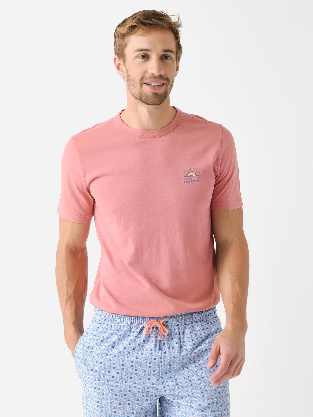 Faherty Brand Men's Sunwashed Graphic Tee - Saint Bernard