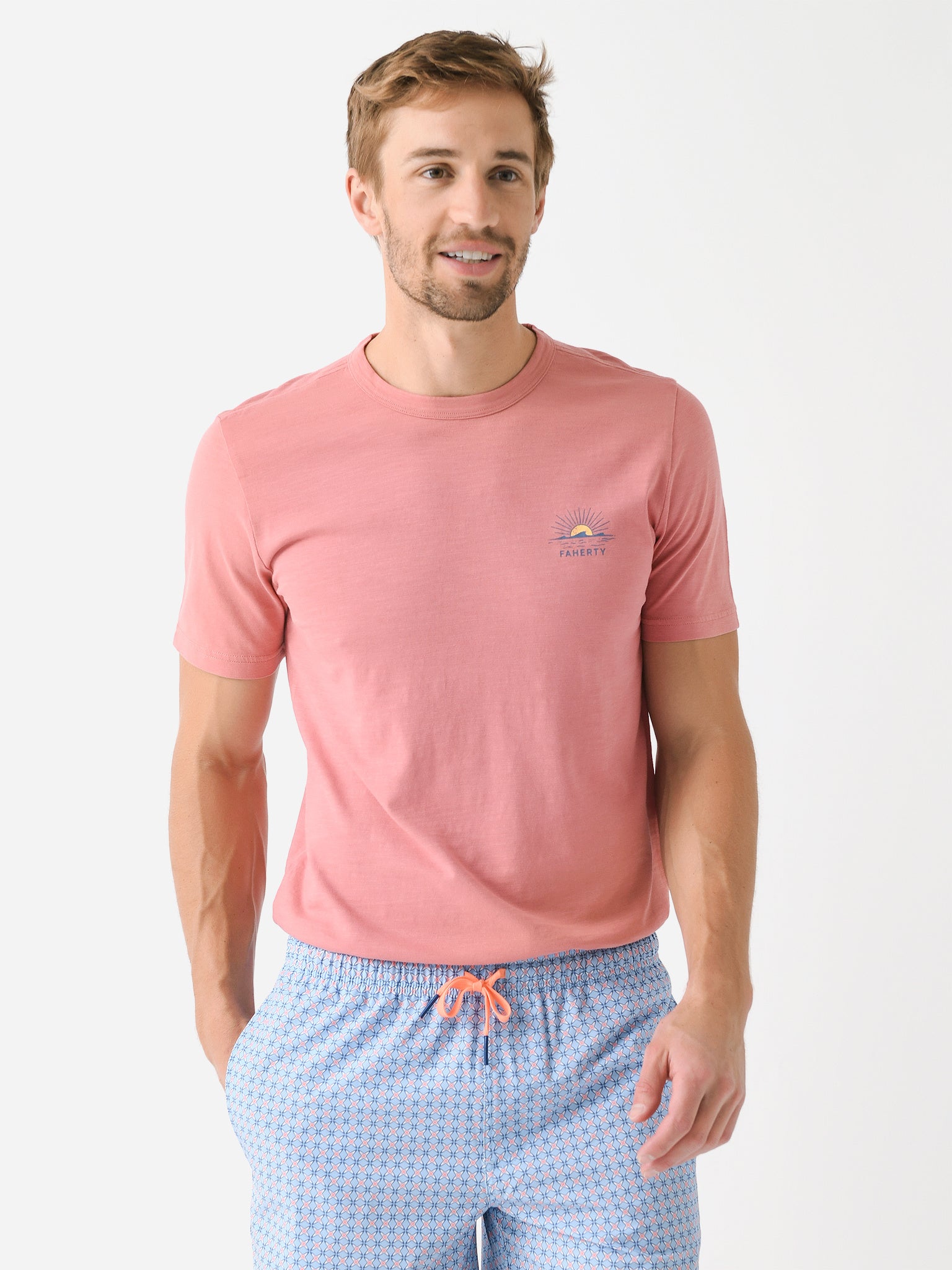 Faherty Brand Men's Sunwashed Graphic Tee - Saint Bernard