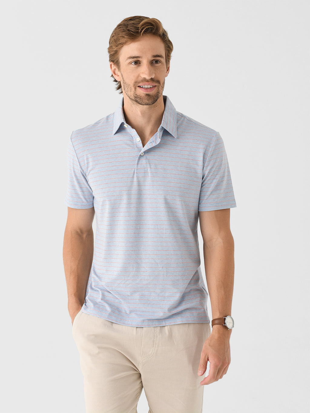 Faherty Brand Men's Short Sleeve Movement Polo - Saint Bernard