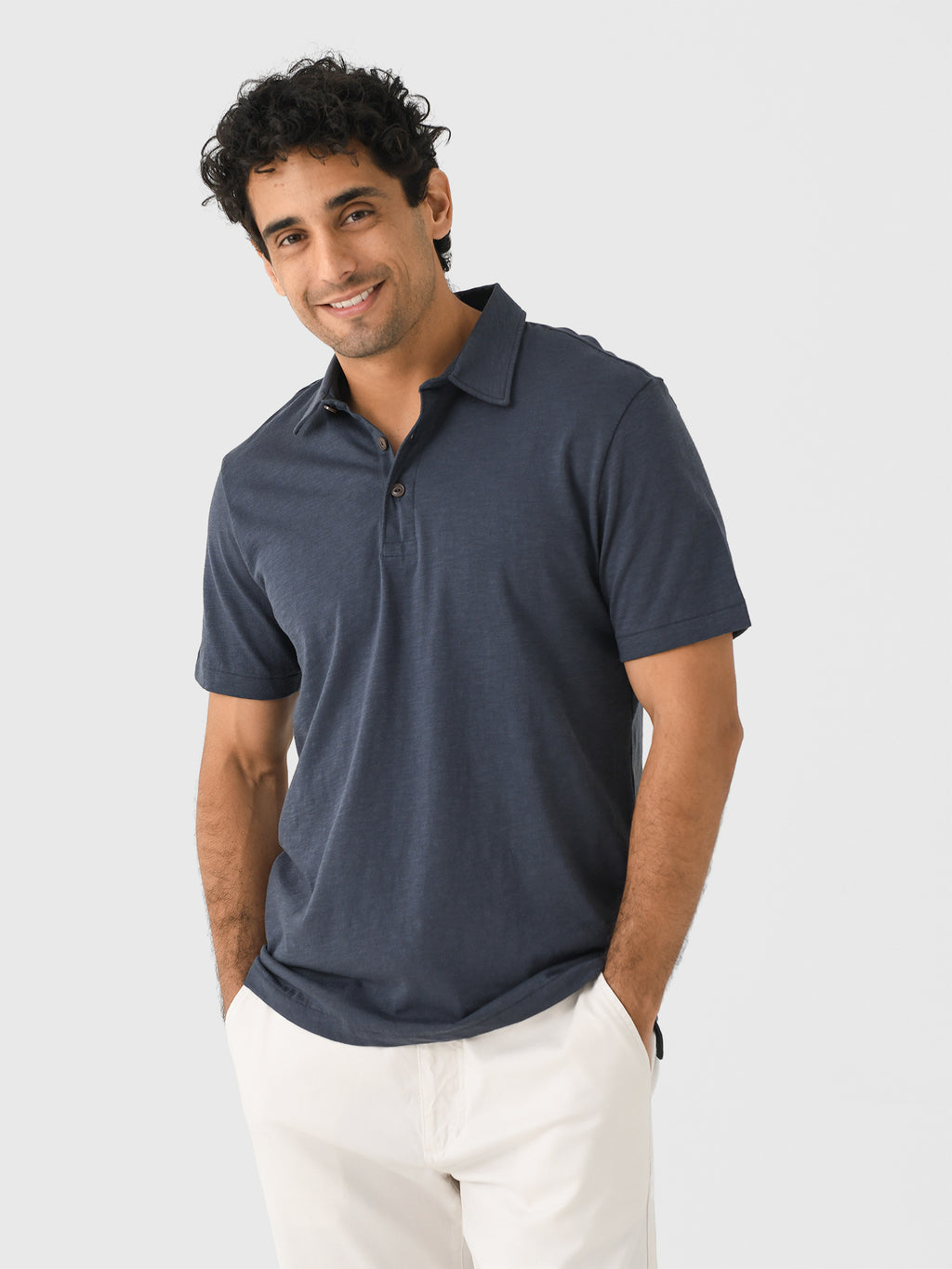 Faherty Brand Men's Sunwashed T-Shirt Polo - Saint Bernard