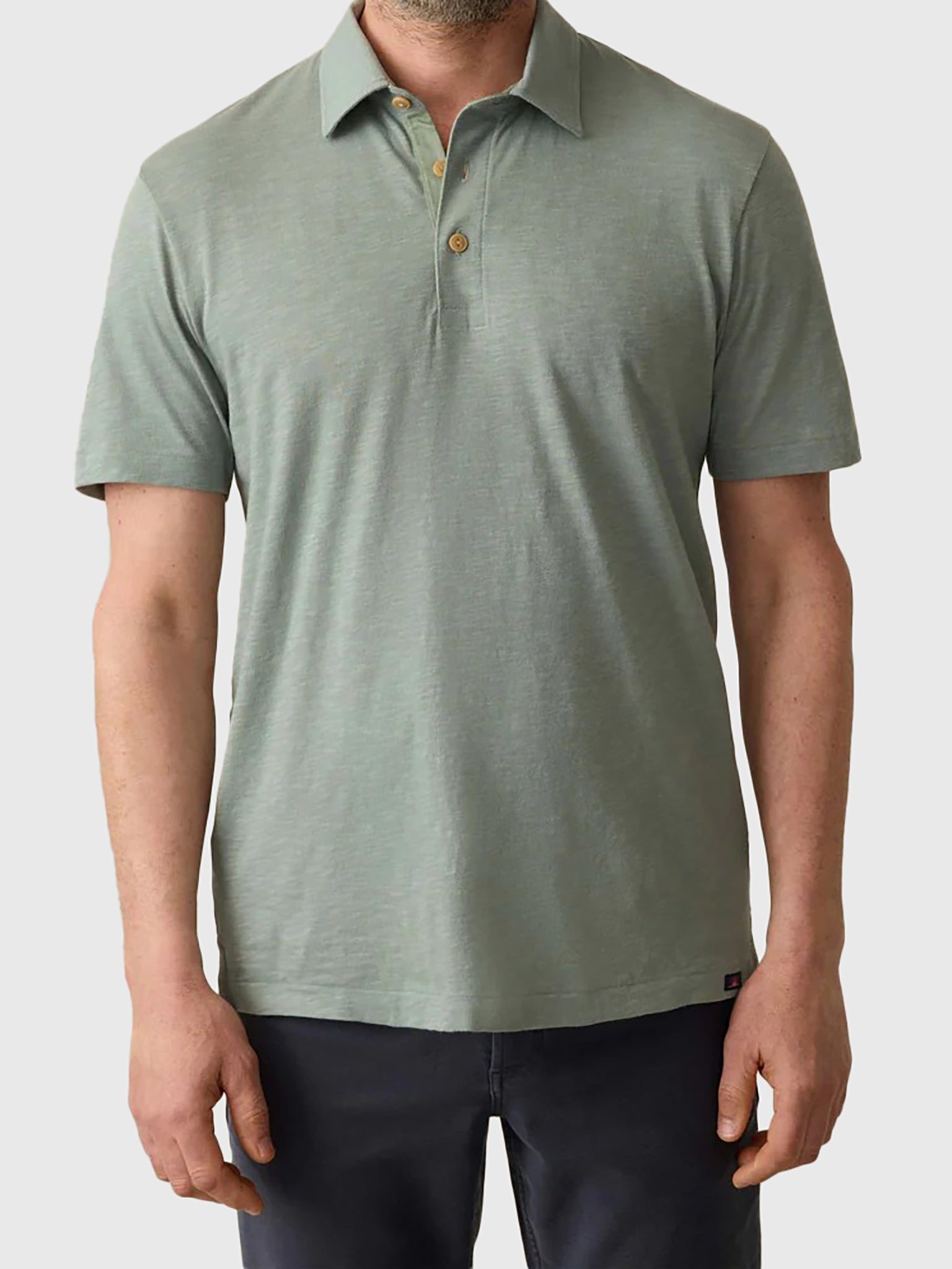 Faherty Brand Men's Sunwashed T-Shirt Polo - Saint Bernard