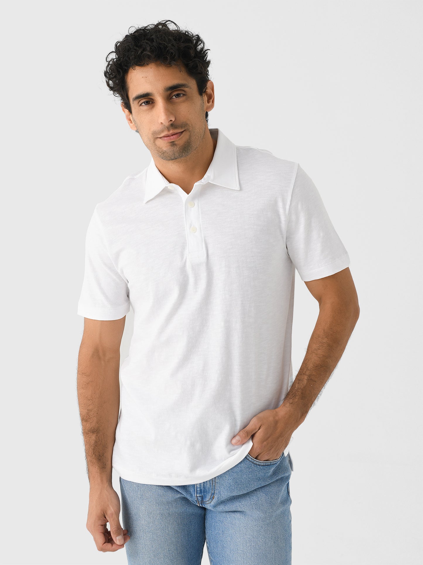 Faherty Brand Men's Sunwashed T-Shirt Polo - Saint Bernard