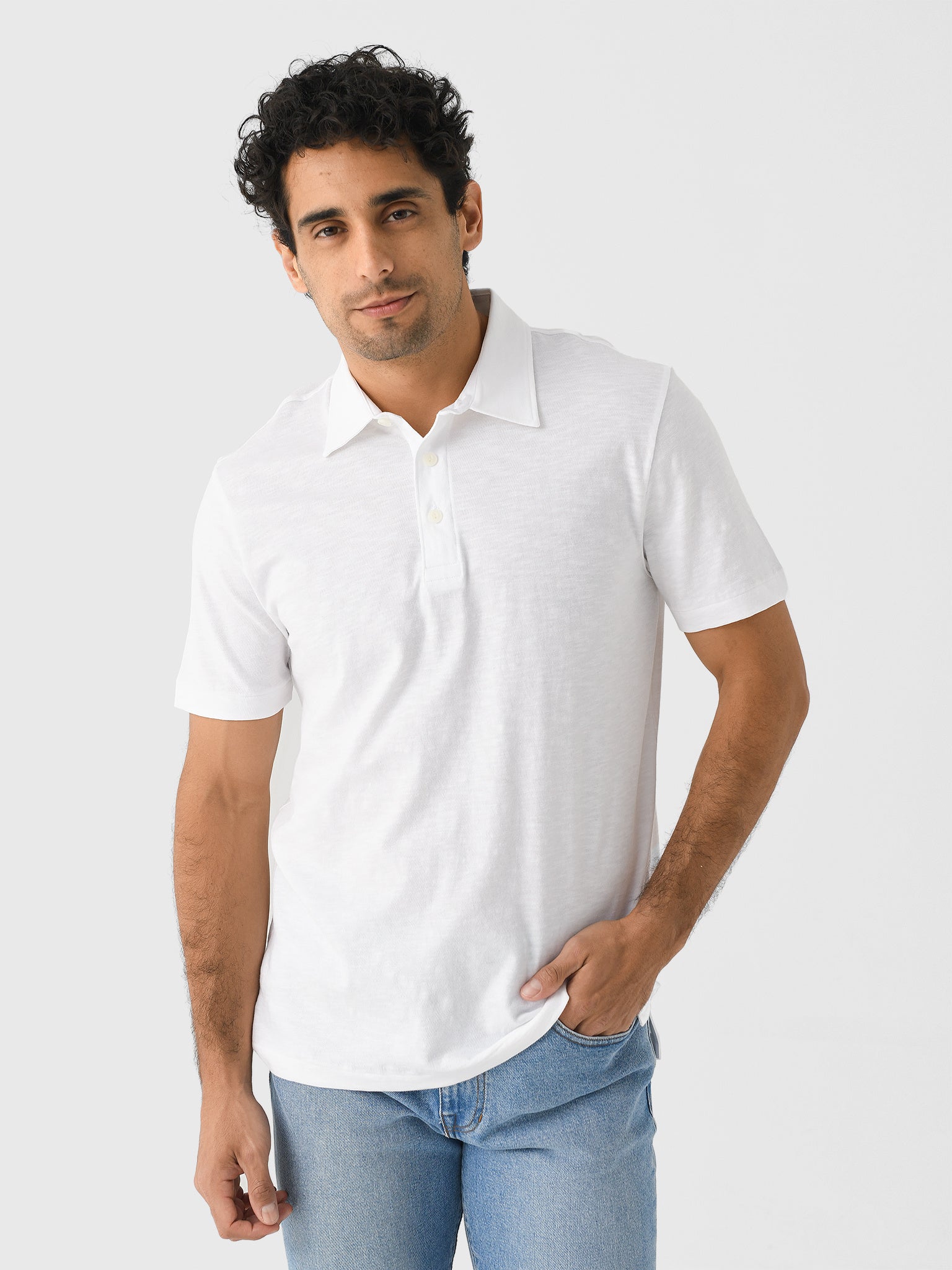 Faherty Brand Men's Sunwashed T-Shirt Polo - Saint Bernard