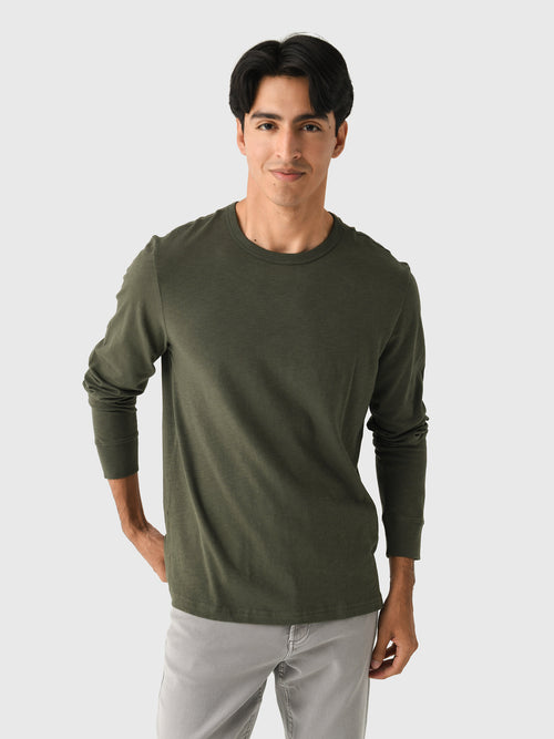 Faherty Brand Men's Long Sleeve Sunwashed Regenerative Cotton Tee