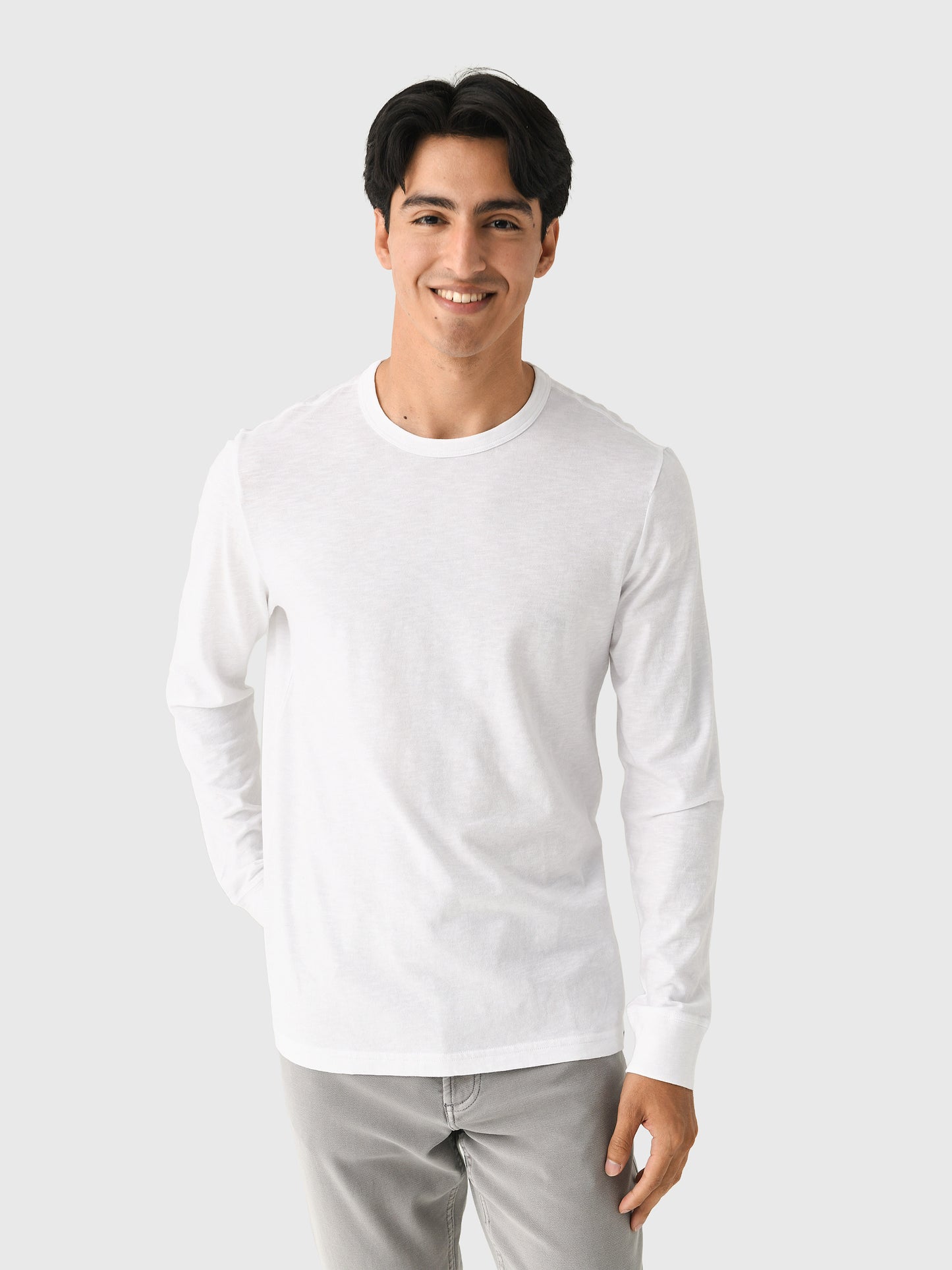 Faherty Brand Men's Long Sleeve Sunwashed Regenerative Cotton Tee - Saint Bernard