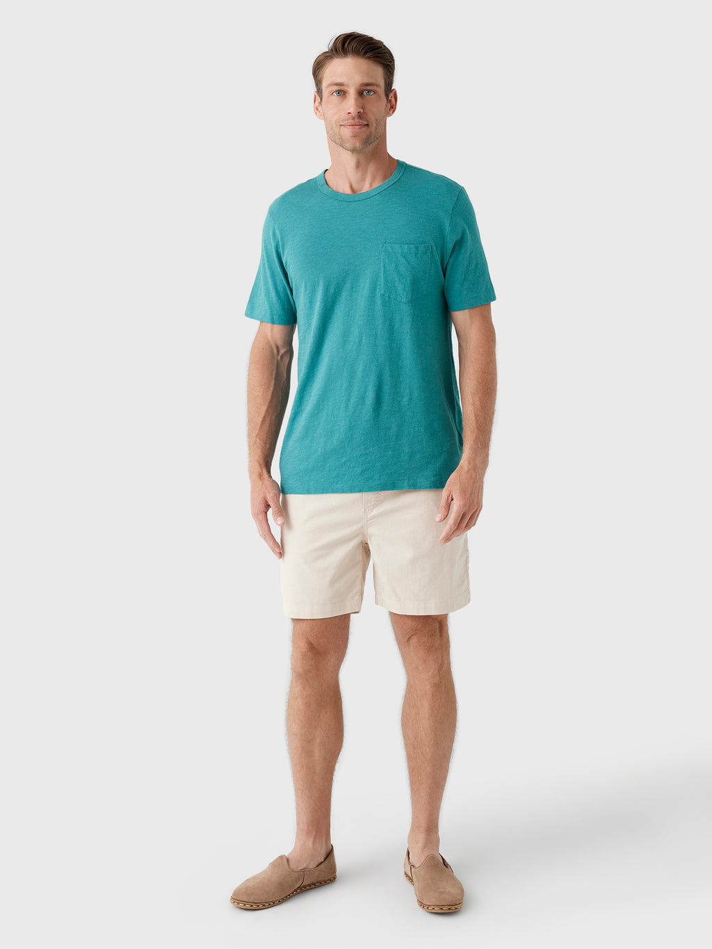 Faherty Brand Men's Sunwashed Regenerative Pocket Tee - Saint Bernard