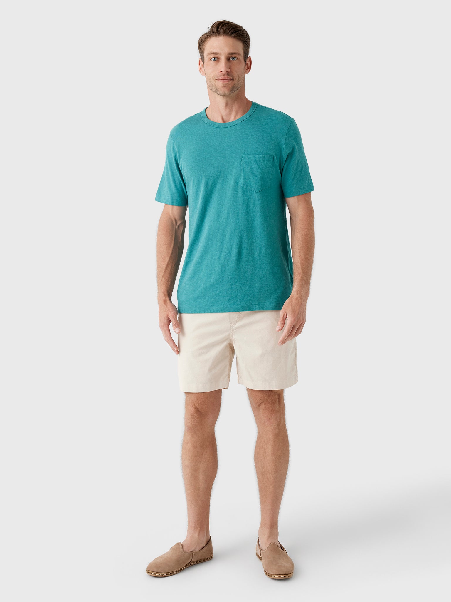 Faherty Brand Men's Sunwashed Regenerative Pocket Tee - Saint Bernard