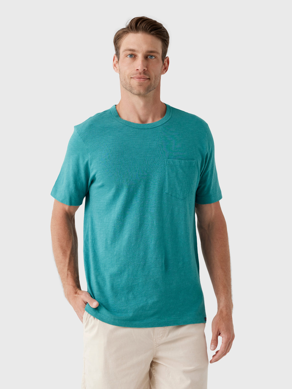 Faherty Brand Men's Sunwashed Regenerative Pocket Tee - Saint Bernard