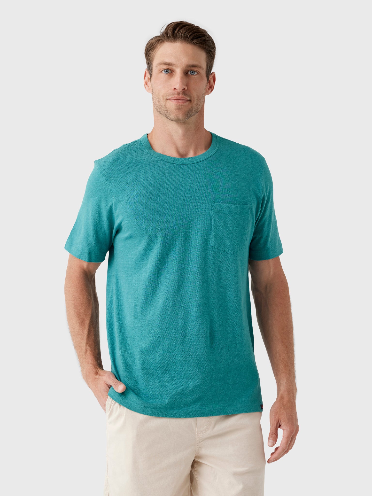 Faherty Brand Men's Sunwashed Regenerative Pocket Tee - Saint Bernard