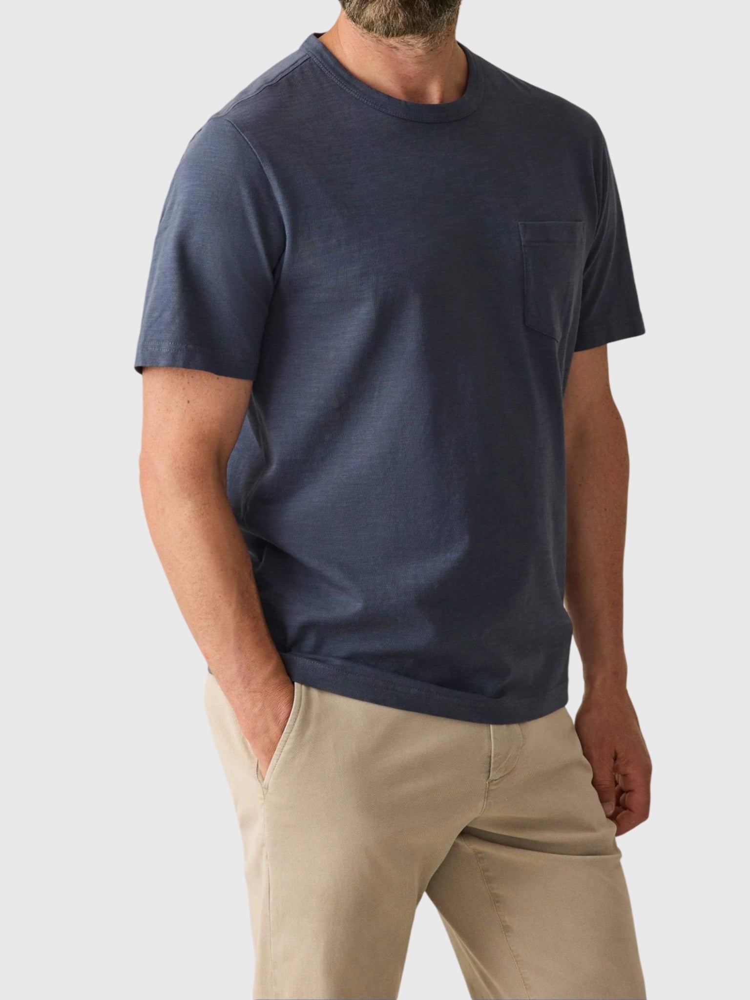 Faherty Brand Men's Sunwashed Regenerative Pocket Tee - Saint Bernard