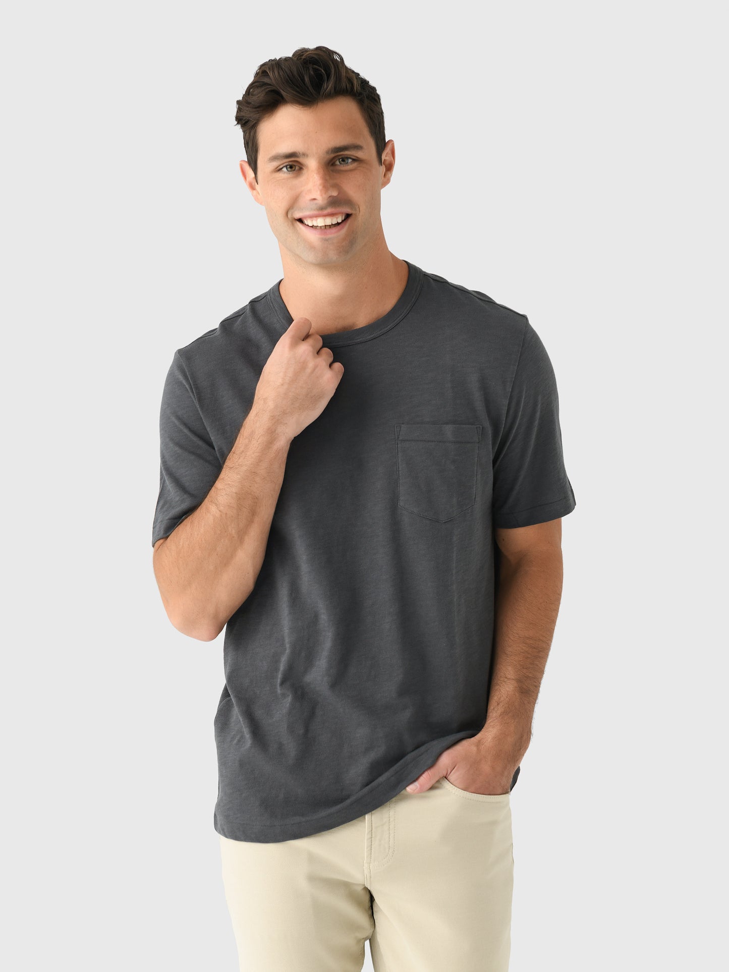 Faherty Brand Men's Sunwashed Regenerative Pocket Tee - Saint Bernard