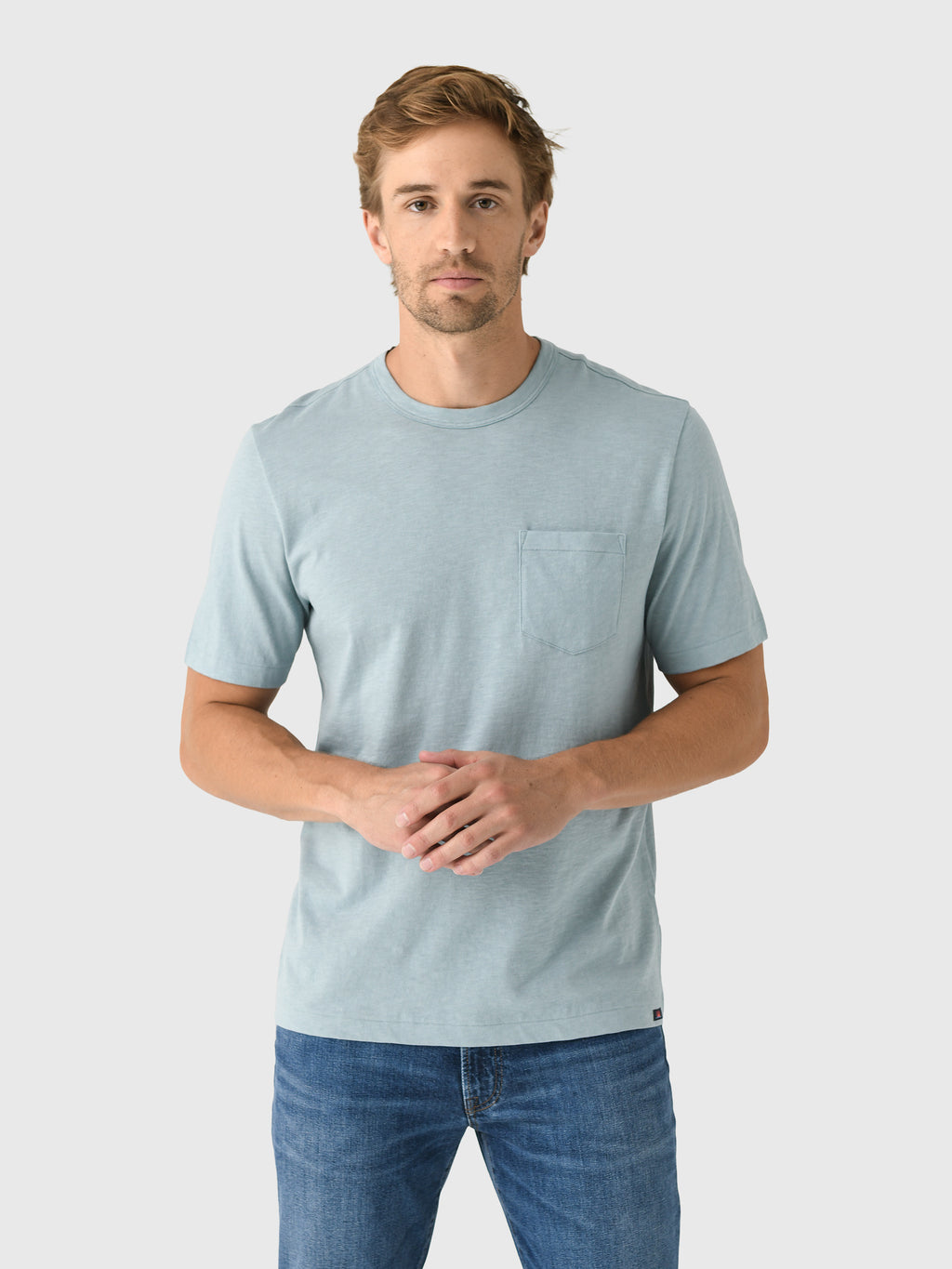 Faherty Brand Men's Sunwashed Regenerative Pocket Tee - Saint Bernard