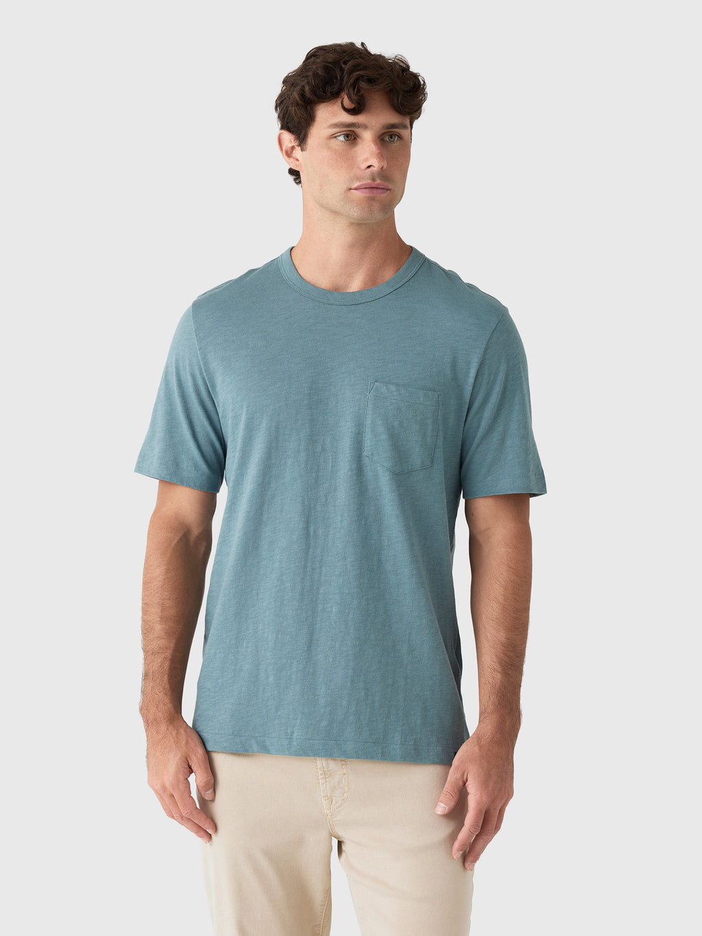 Faherty Brand Men's Sunwashed Regenerative Pocket Tee - Saint Bernard