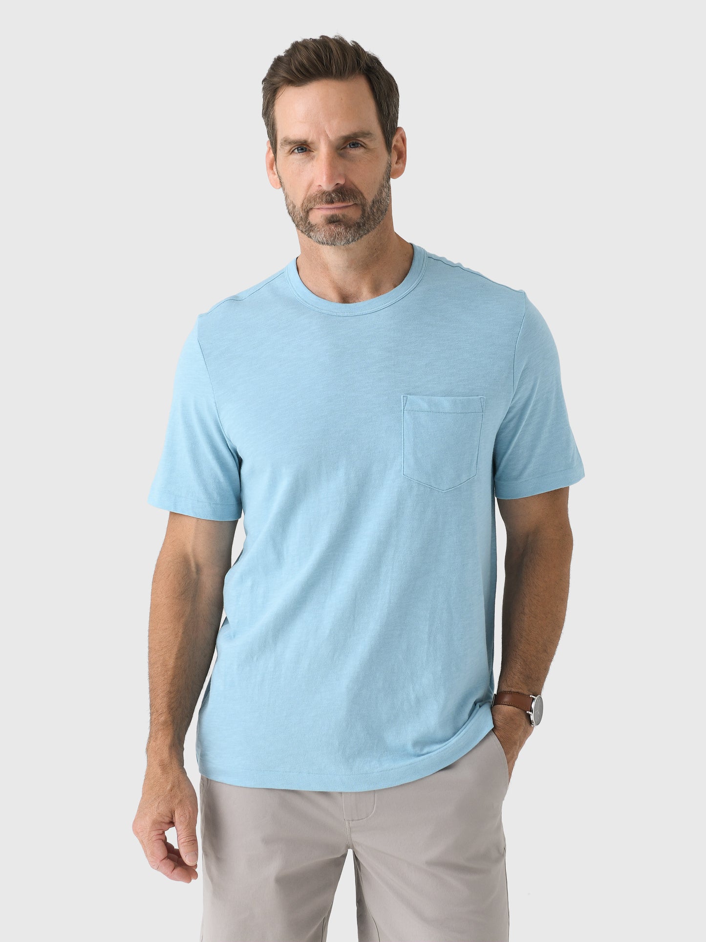 Faherty Brand Men's Sunwashed Regenerative Pocket Tee - Saint Bernard