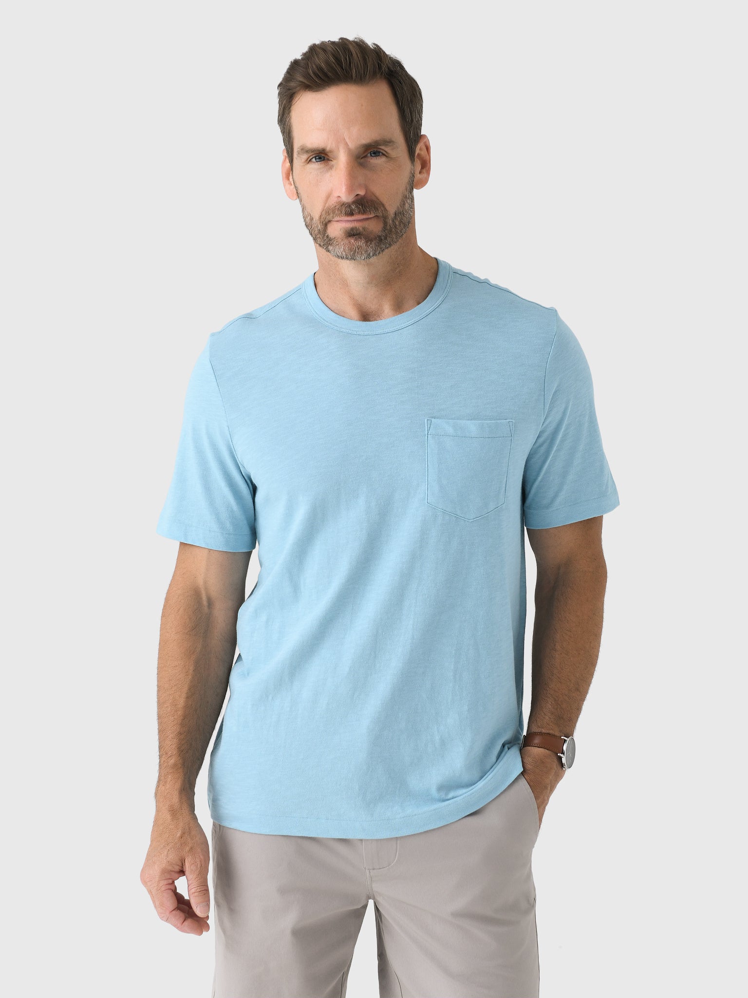 Faherty Brand Men's Sunwashed Regenerative Pocket Tee - Saint Bernard