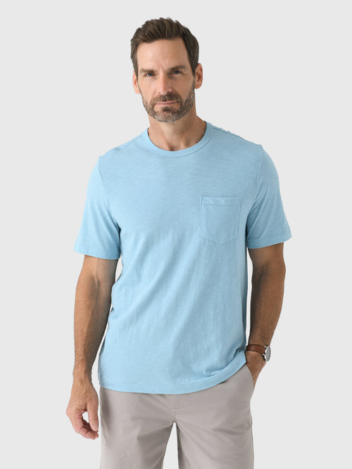 Faherty Brand Men's Sunwashed Regenerative Pocket Tee