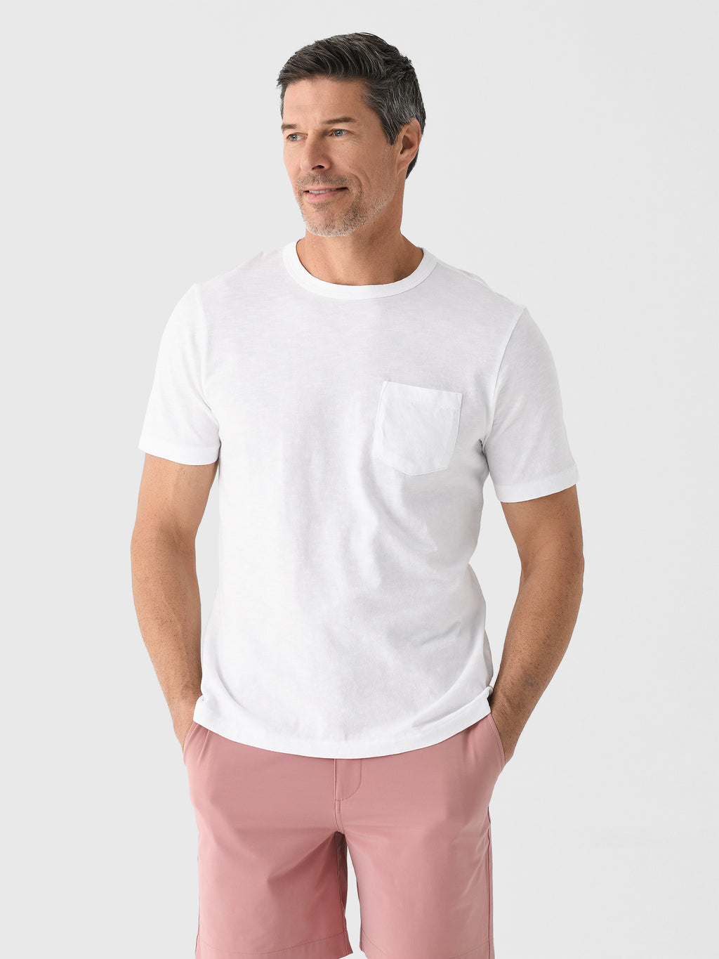 Faherty Brand Men's Sunwashed Regenerative Pocket Tee - Saint Bernard