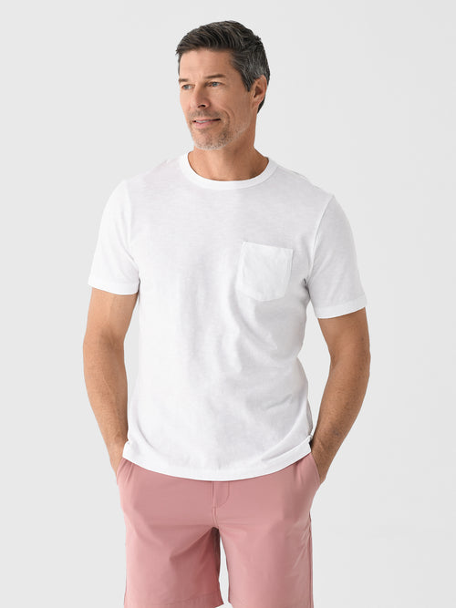 Faherty Brand Men's Sunwashed Regenerative Pocket Tee