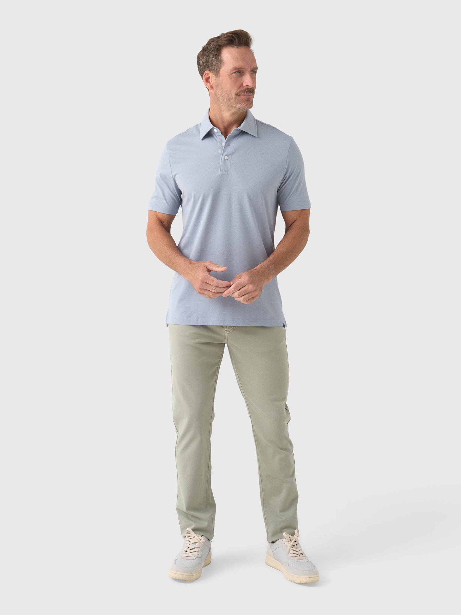 Faherty Brand Men's Short-Sleeve Movement Piqué Polo - Saint Bernard
