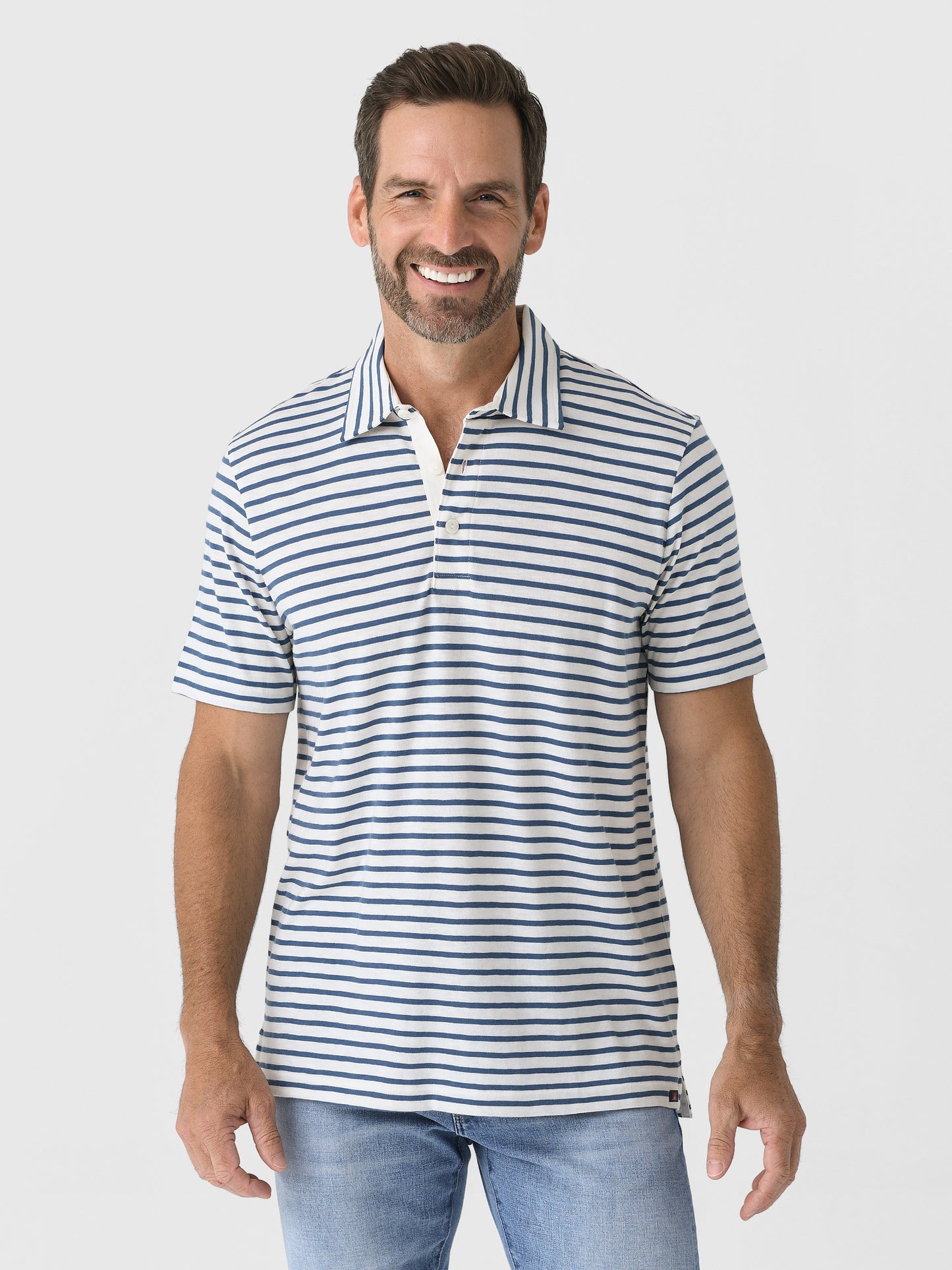 Faherty Brand Men's Sunwashed T-Shirt Polo - Saint Bernard