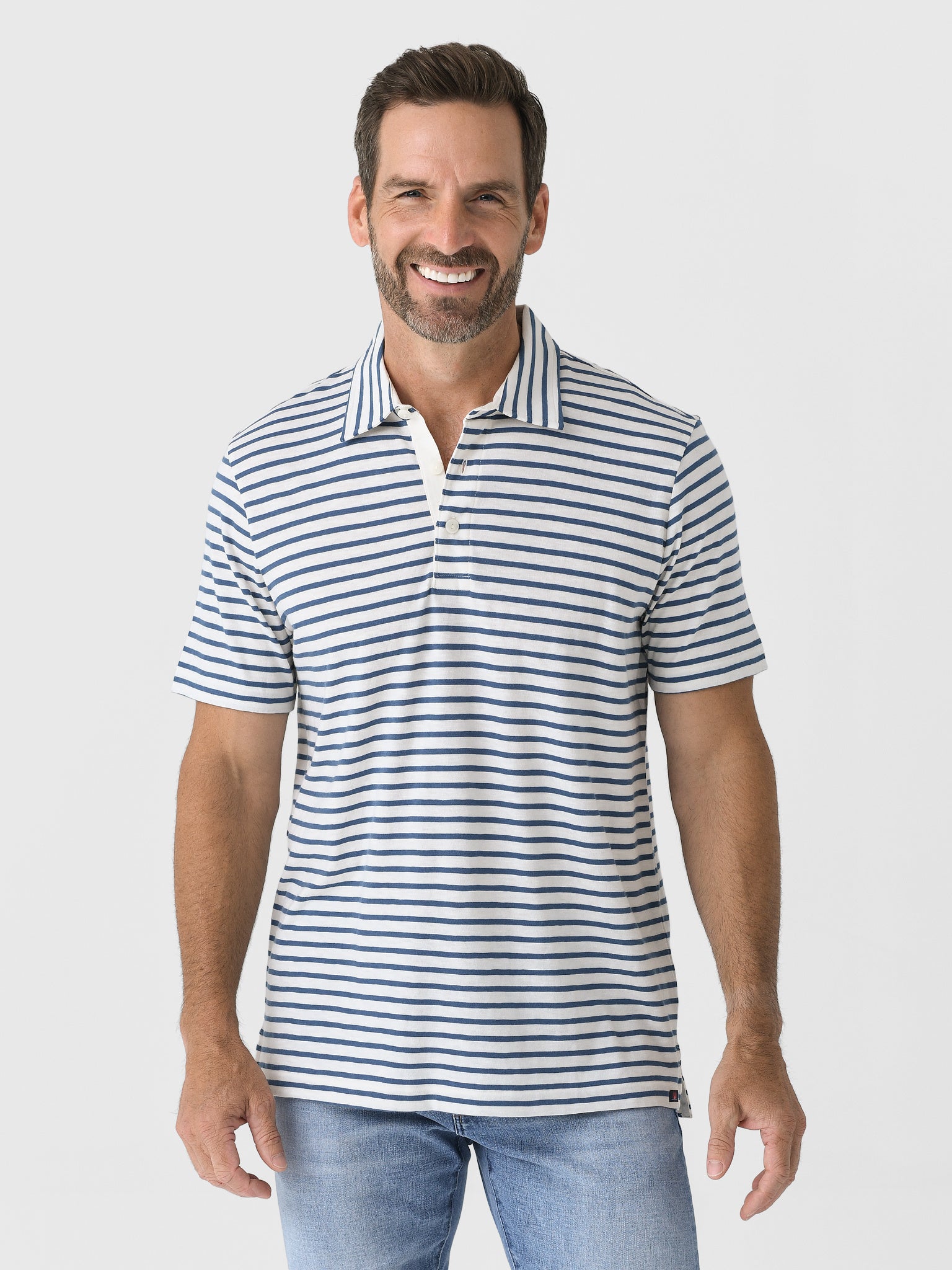 Faherty Brand Men's Sunwashed T-Shirt Polo - Saint Bernard