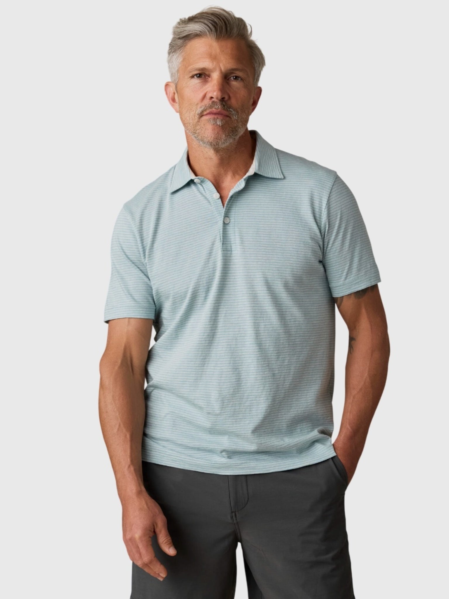 Faherty Brand Men's Sunwashed T-Shirt Polo - Saint Bernard