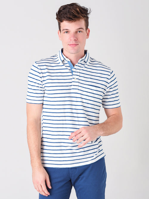 Faherty Brand Men's Breton Stripe Polo