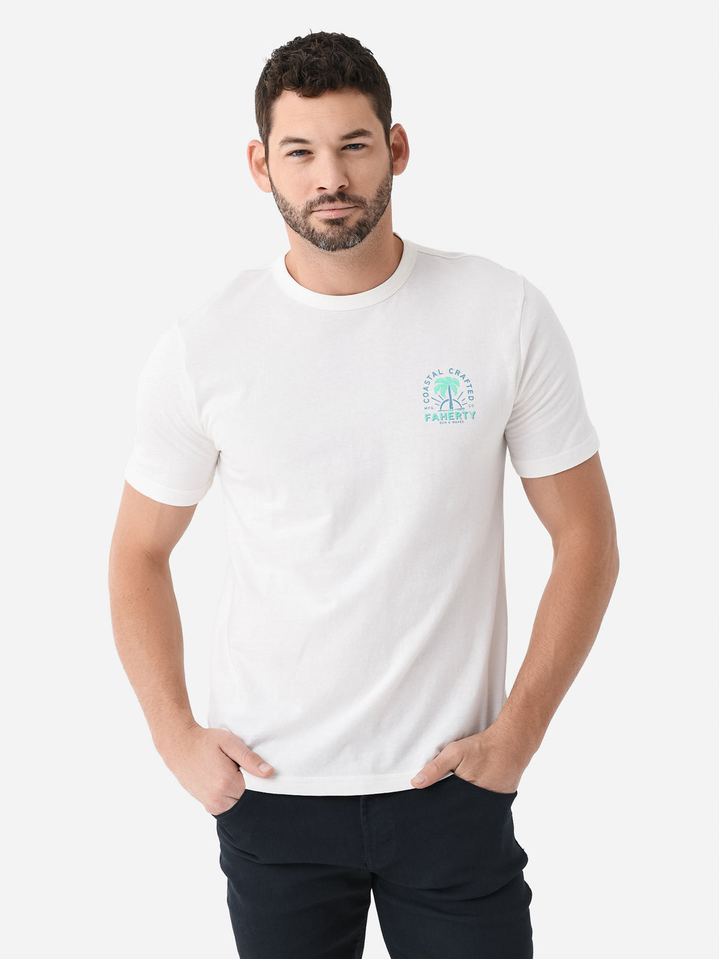 Faherty Brand Men's Graphic Coastal Goods Tee - Saint Bernard