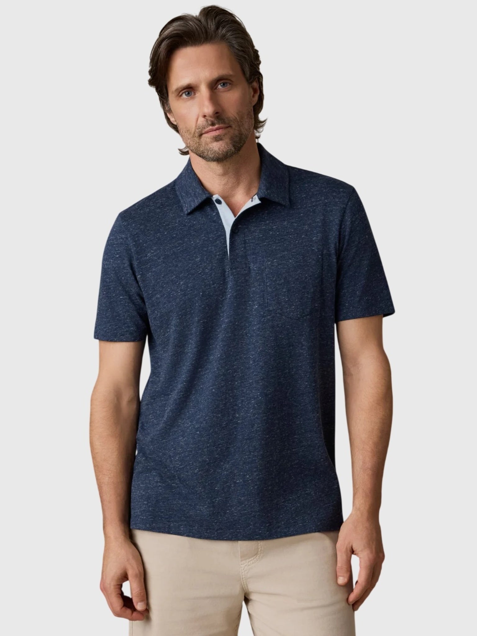 Faherty Brand Men's Short-Sleeve Breeze Polo - Saint Bernard
