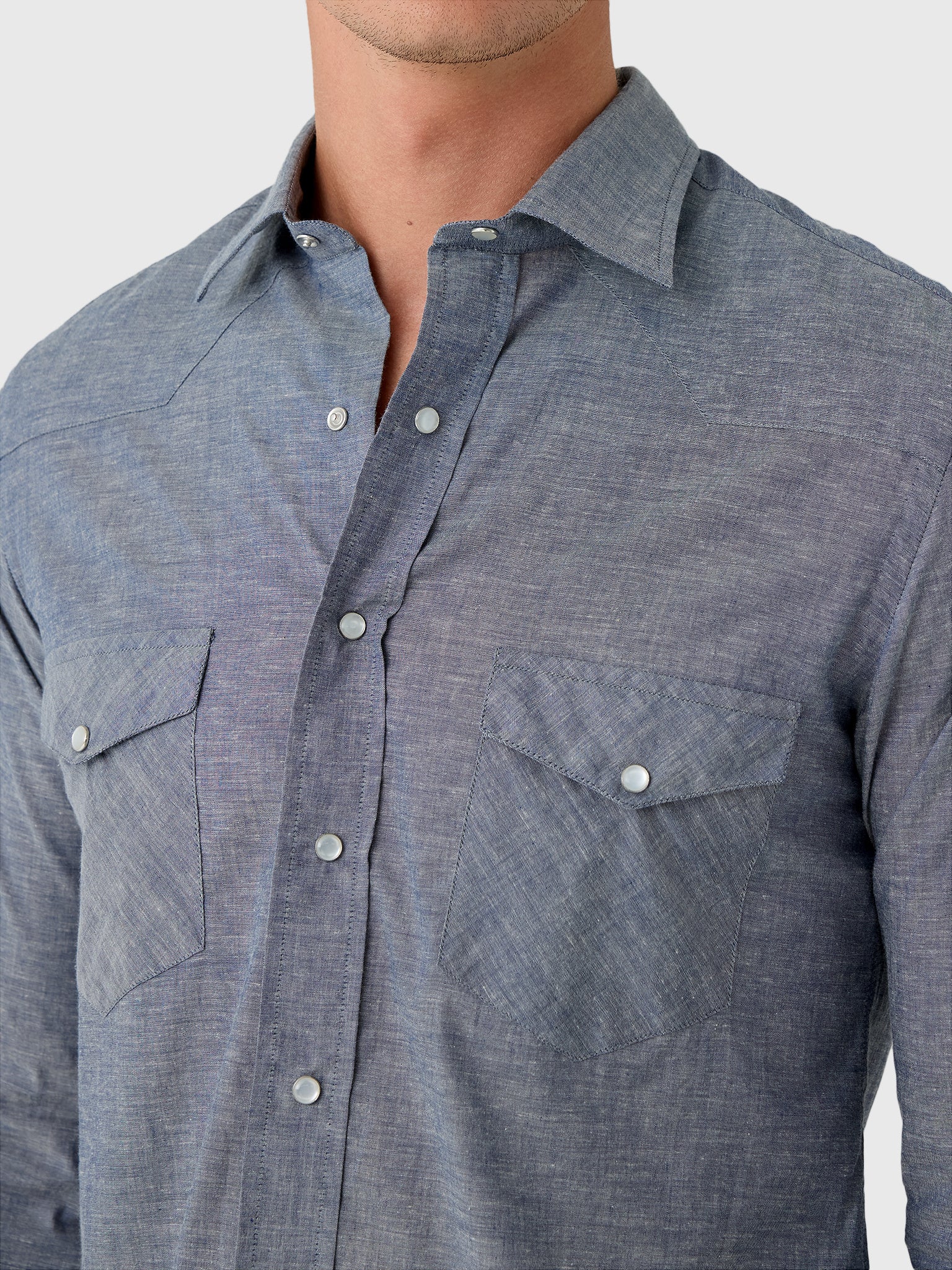 Salvatore Piccolo Men's Long Sleeve Cotton Shirt - Saint Bernard