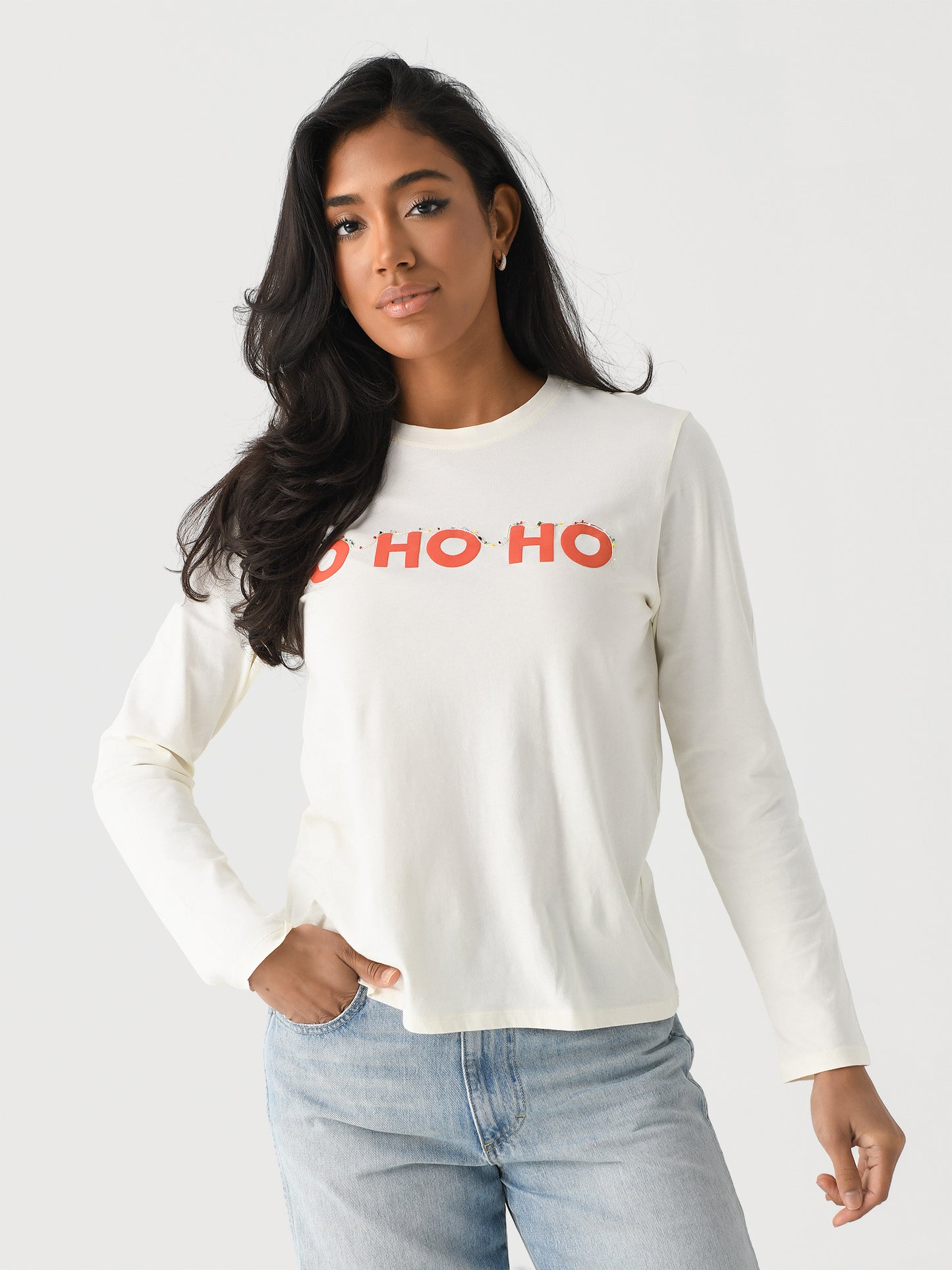 Kule Women's The Modern Long O Ho Ho Tee - Saint Bernard