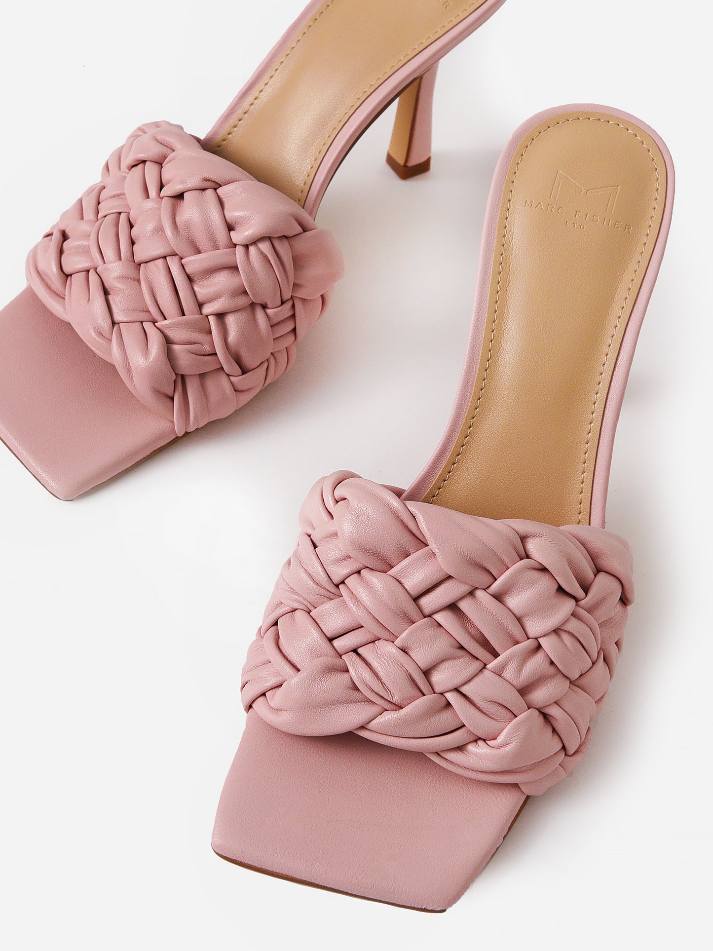 Marc Fisher Women's Draya Square Toe Heeled Slide - Saint Bernard