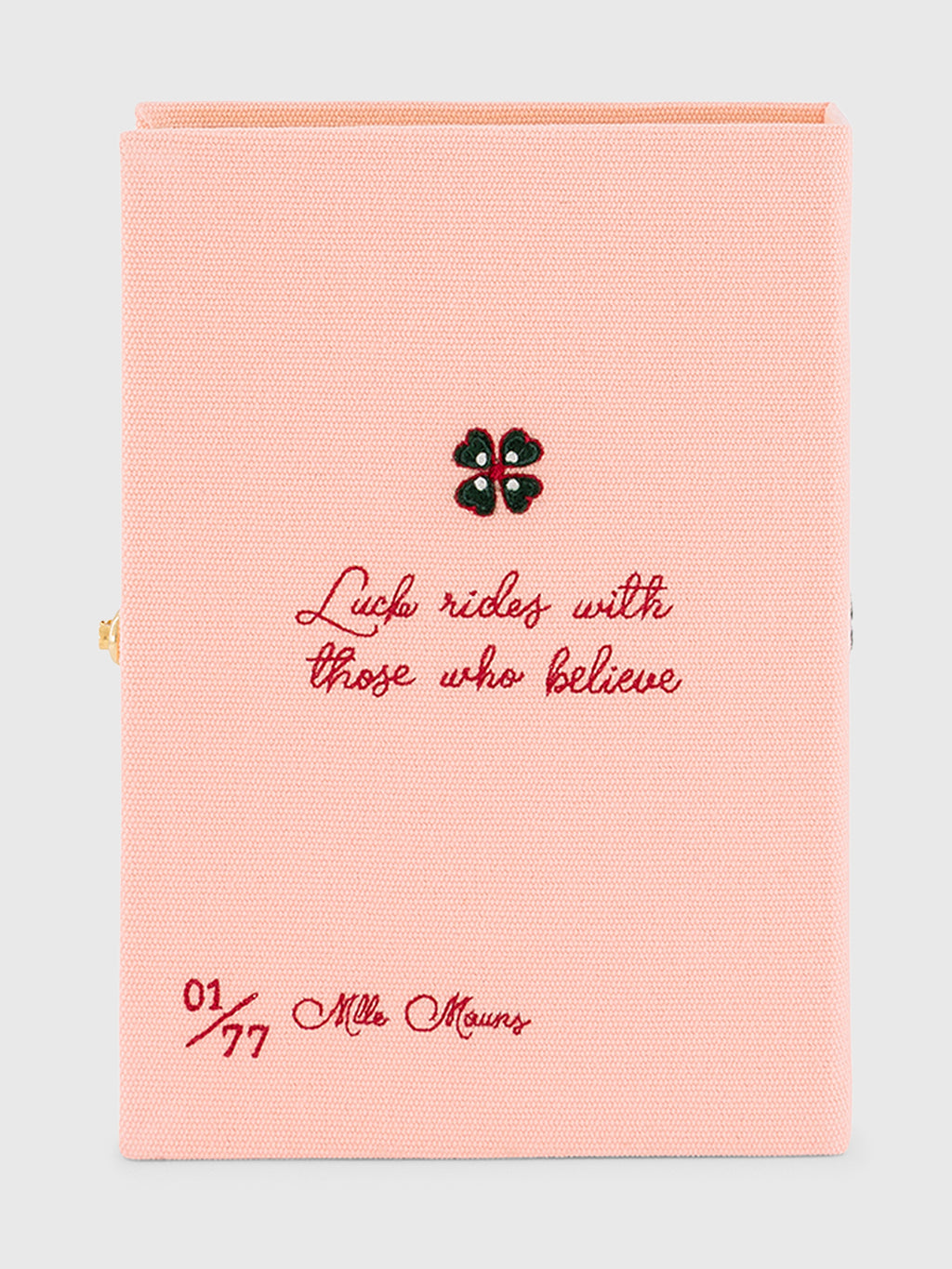 Olympia Le-Tan Good Luck Strapped Book Clutch - Saint Bernard