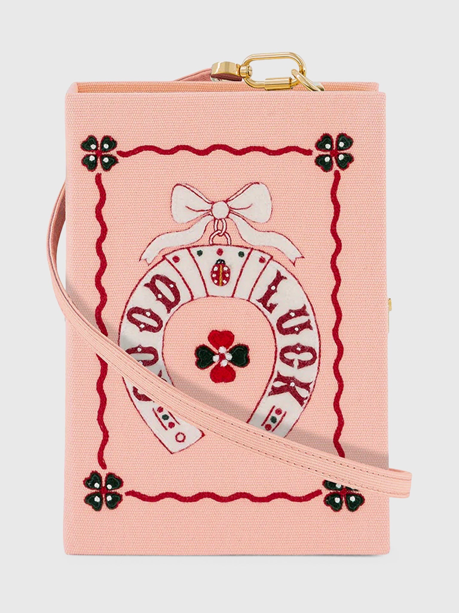 Olympia Le-Tan Good Luck Strapped Book Clutch - Saint Bernard