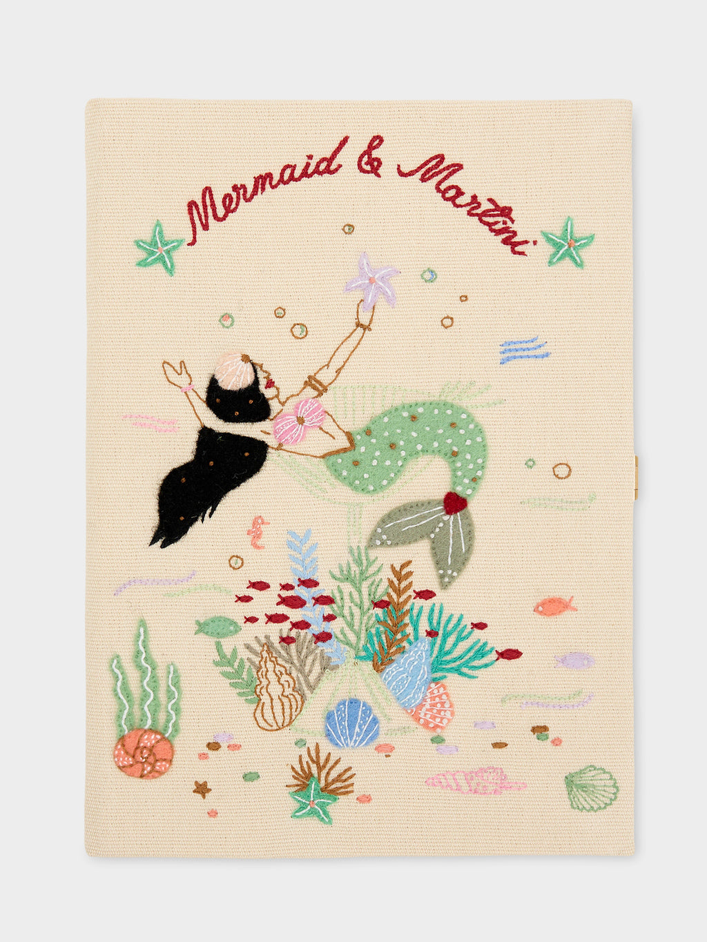Olympia Le-Tan Mermaid & Martini Book Clutch - Saint Bernard
