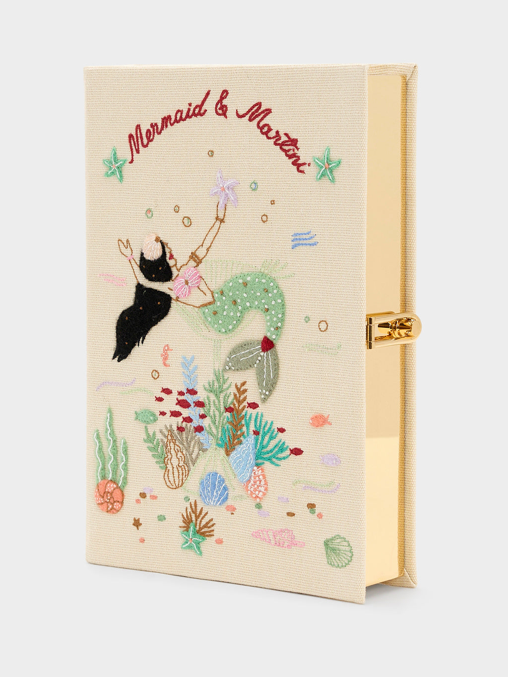 Olympia Le-Tan Mermaid & Martini Book Clutch - Saint Bernard