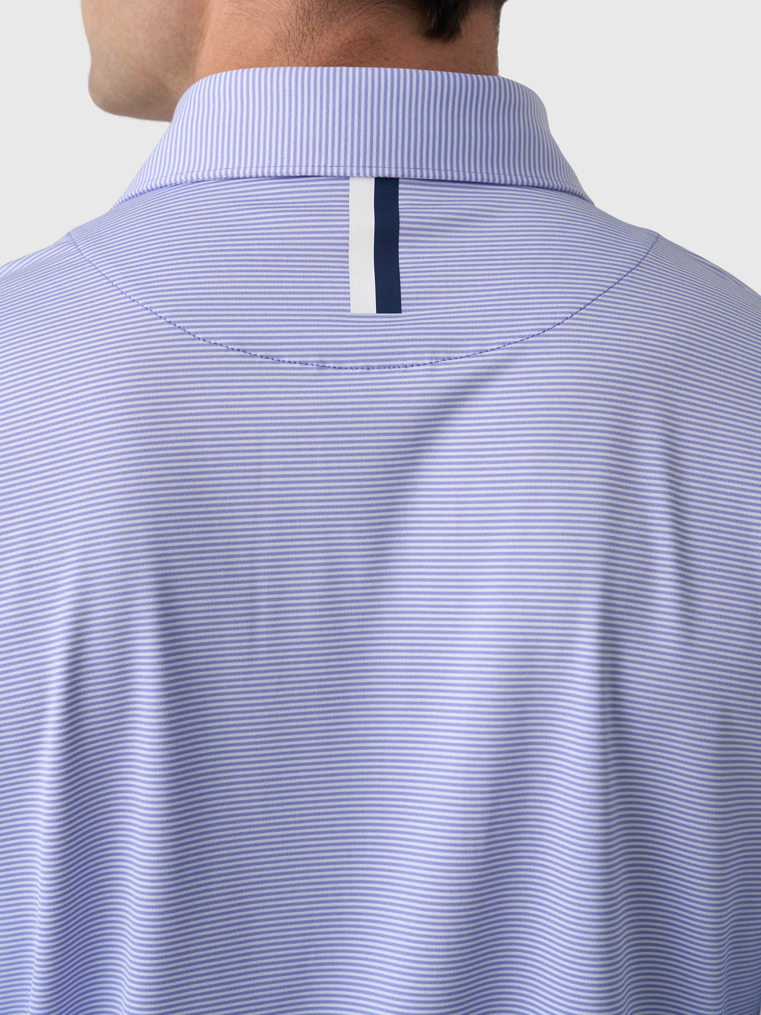 Rhoback Men's The Crispy Stripe Long Sleeve Polo - Saint Bernard