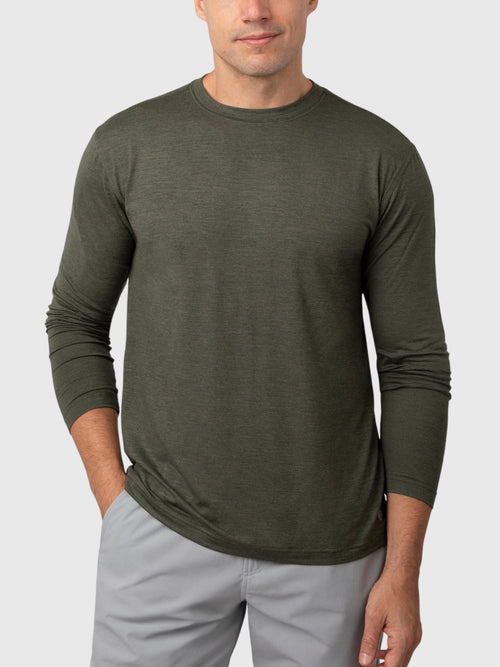 Rhoback Men's Tailwind Performance Long Sleeve Tee - Saint Bernard