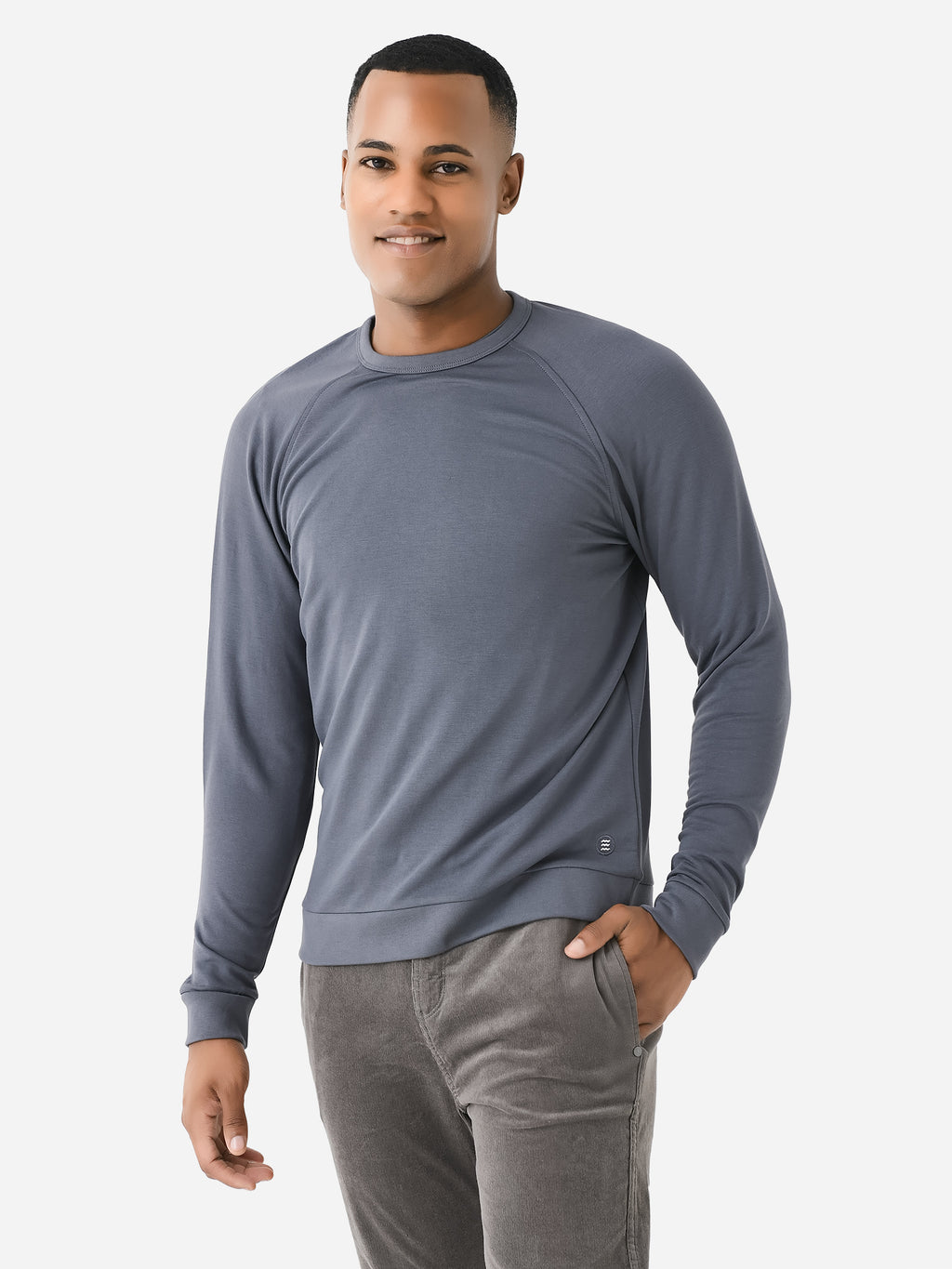 Free Fly Men's Bamboo Lightweight Fleece Crew - Saint Bernard