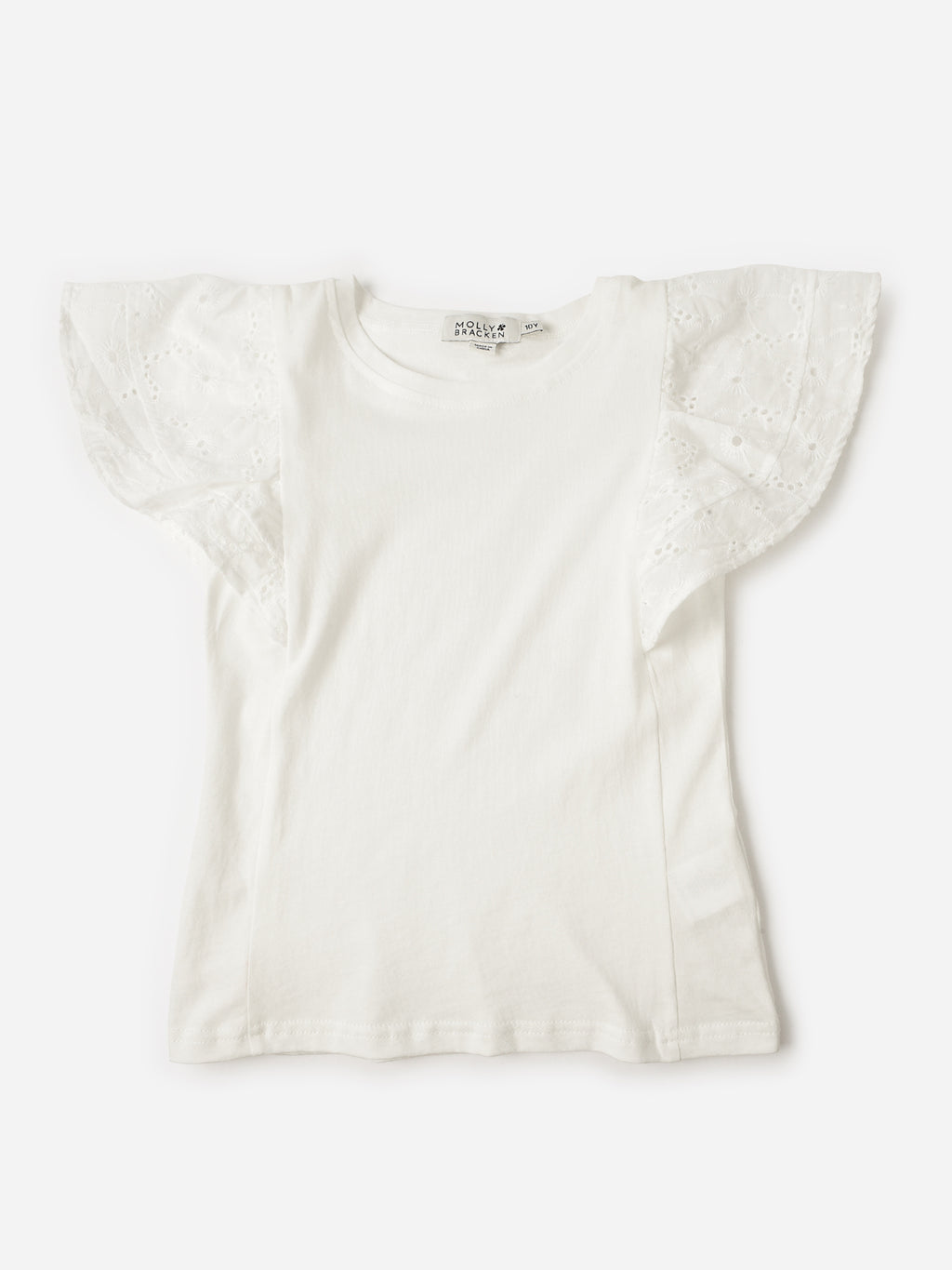 Molly Bracken Girls' English Lace T-Shirt - Saint Bernard