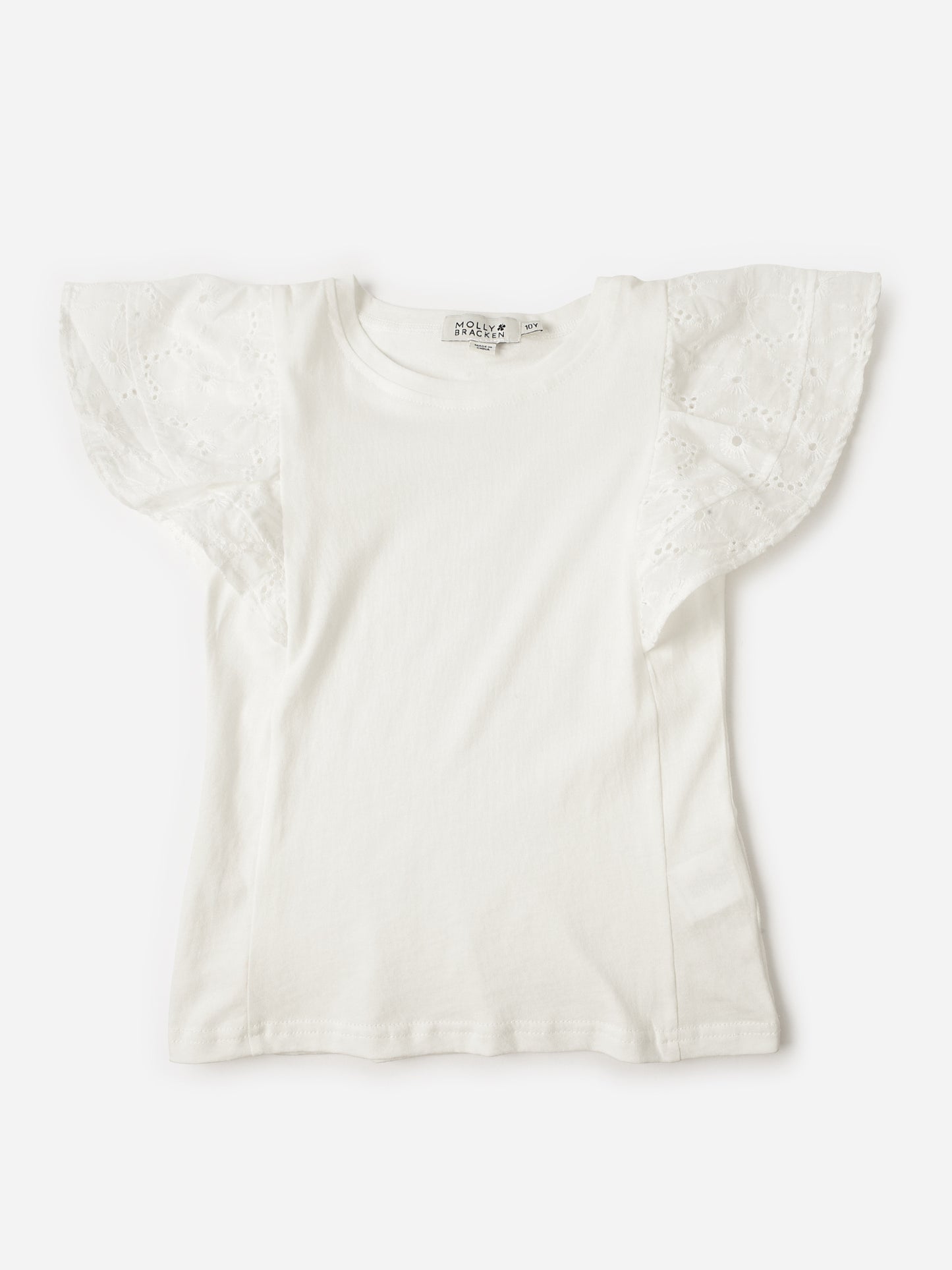 Molly Bracken Girls' English Lace T-Shirt - Saint Bernard