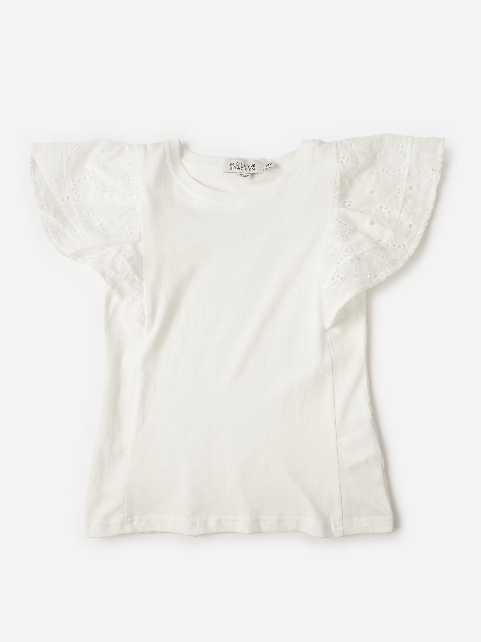 Molly Bracken Girls' English Lace T-Shirt - Saint Bernard