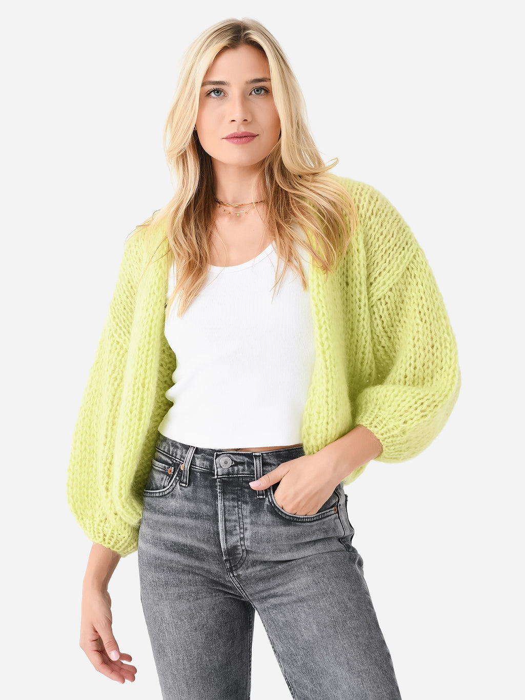 Maiami Women's Mohair Bomber Cardigan - Saint Bernard