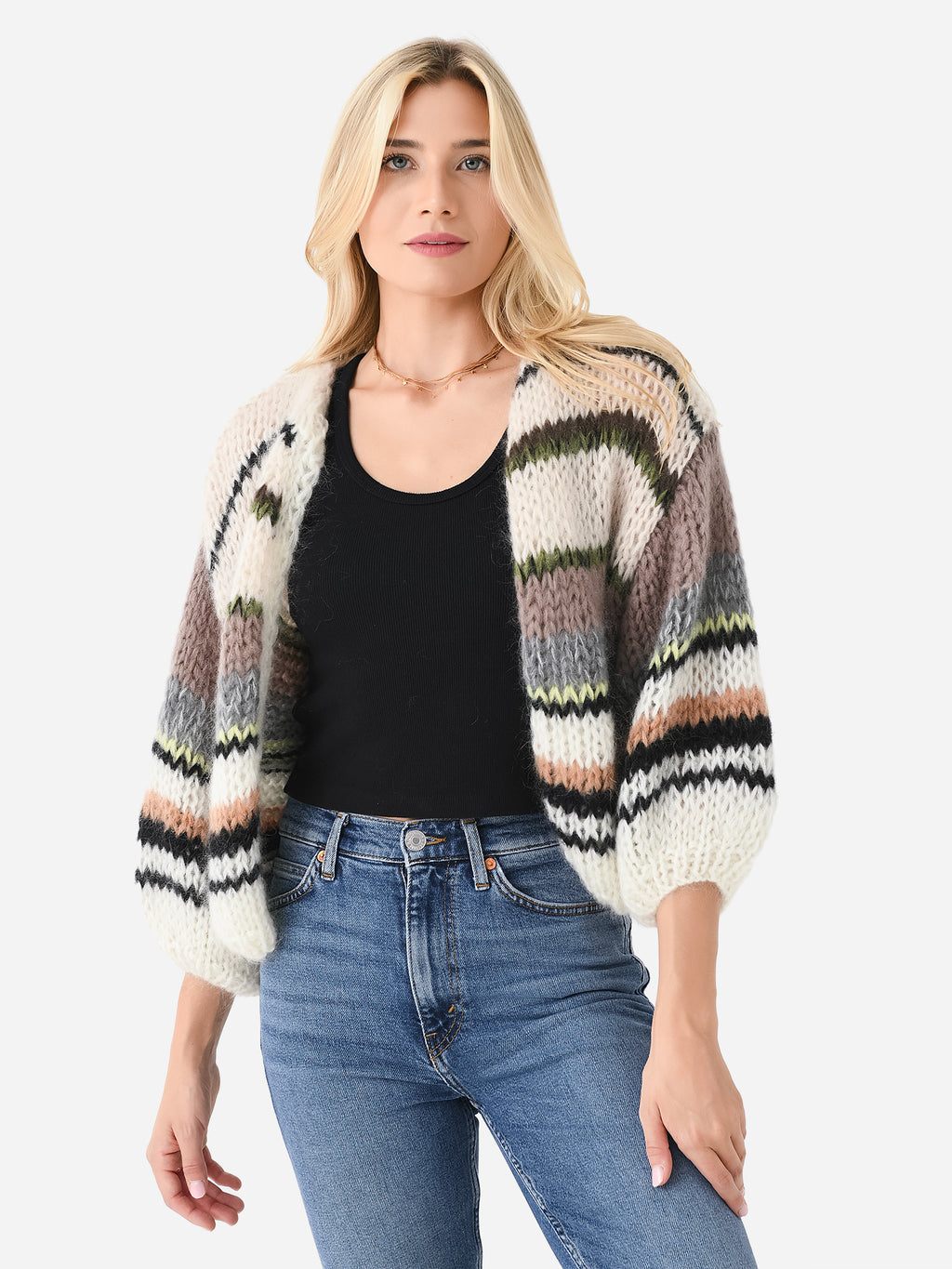 Maiami Women's Mohair Jane's Bomber Cardigan - Saint Bernard