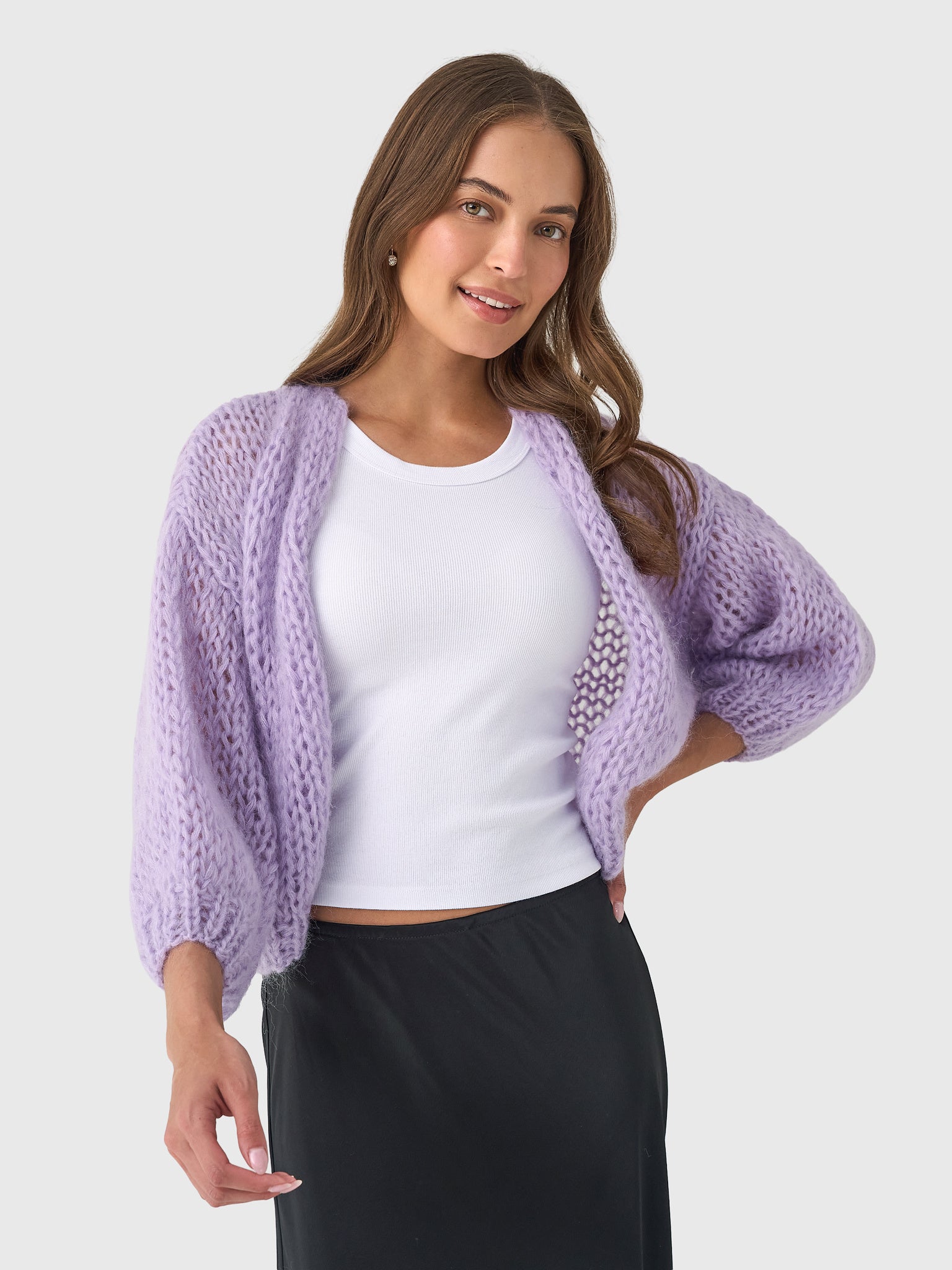 Maiami Women's Mohair Bomber Cardigan - Saint Bernard