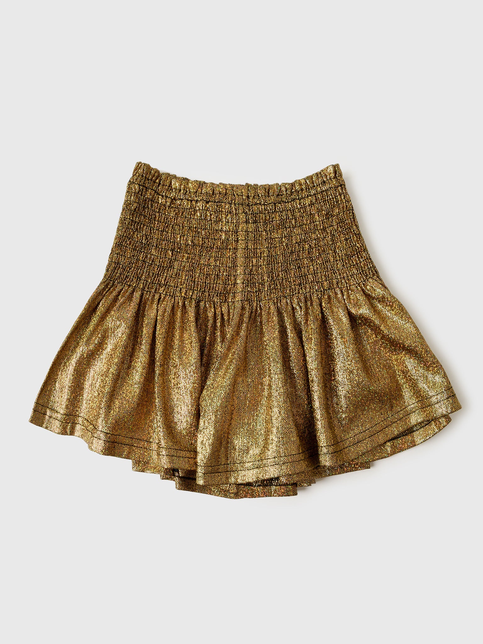 Molly Bracken Girls' Smocked Iridescent Short - Saint Bernard