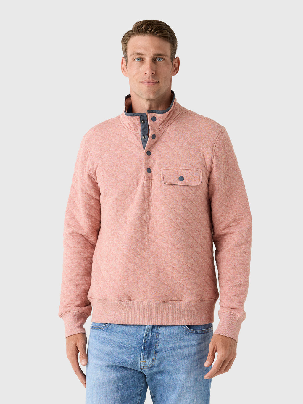 Faherty Brand Men's Epic Quilted Fleece Pullover - Saint Bernard