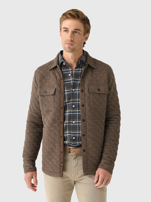 Faherty Brand Men's Epic Quilted Fleece CPO - Saint Bernard