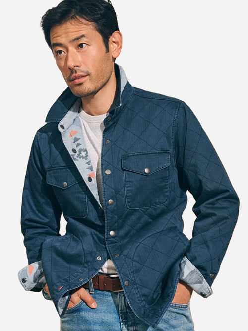Faherty Brand Men's Doug Good Feather Reversible Bondi Jacket